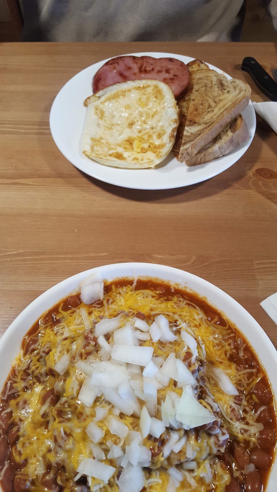Chilli Size and Ham and Eggs